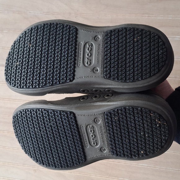 Crocs Velocity CrostrComfort Work Shoes Unisex Sz W7 M5 Lace Up Leather Non Slip - Picture 7 of 10